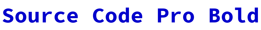 Source Code Pro Bold font